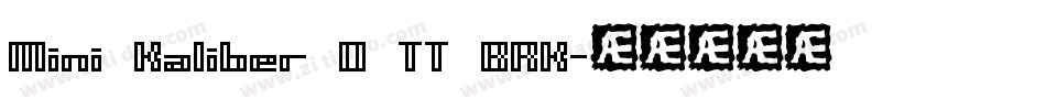 Mini Kaliber O TT BRK字体转换